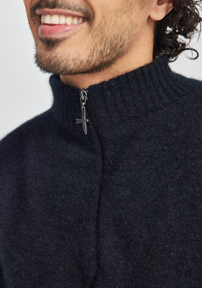 Estuary Half Zip - Jet/Slate