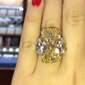 Fancy Yellow Three Stone Engagement Ring