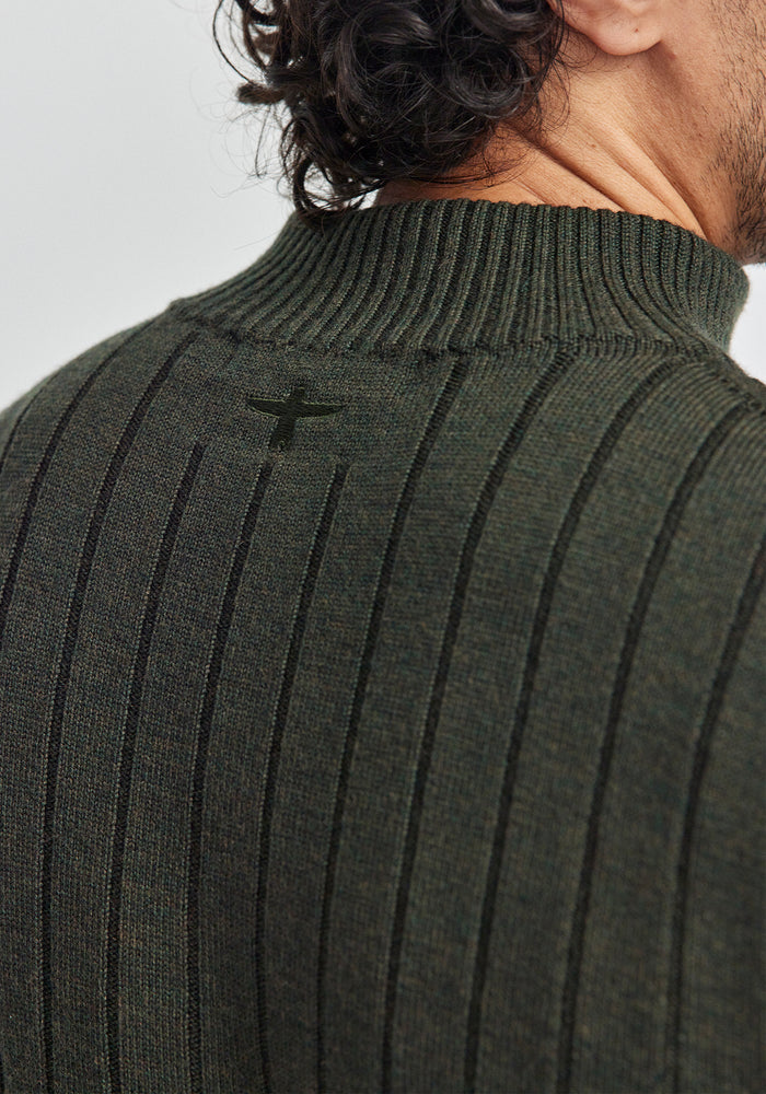 Finn Merino Zip Sweater - Forest