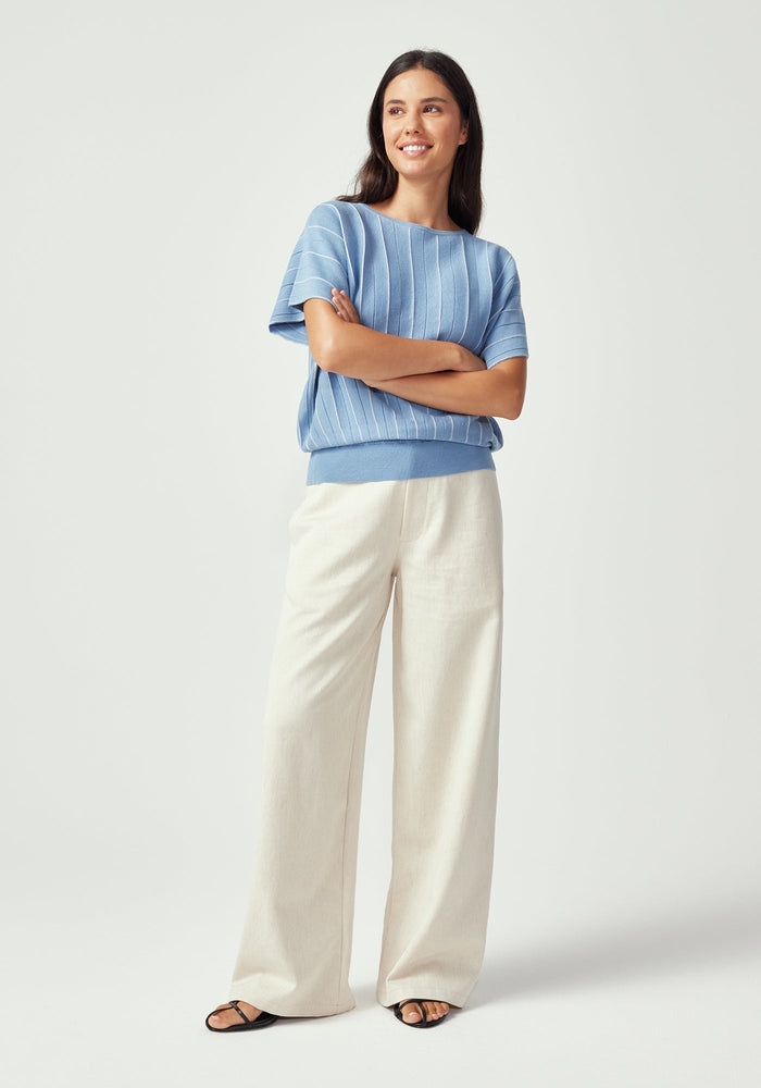 Flo Top - Sky Blue/White Linen