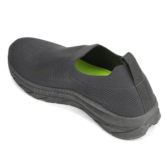 Force 10 Dark Grey Sports Non Lacing Walking Shoes For Men Matcher 7E By Liberty