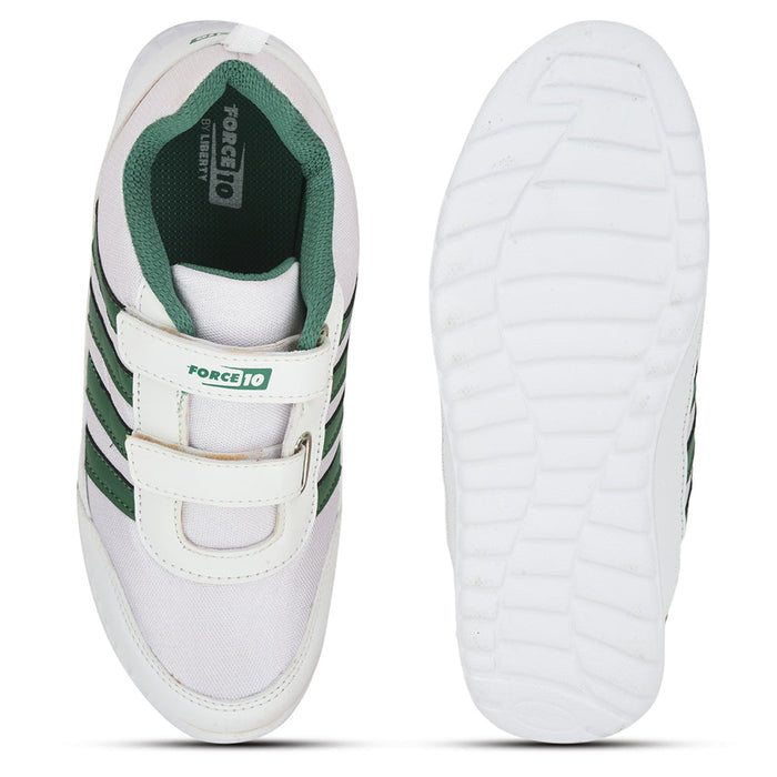Force 1 Casual Green Non Lacing Shoes For Kids 996-9SV By Liberty