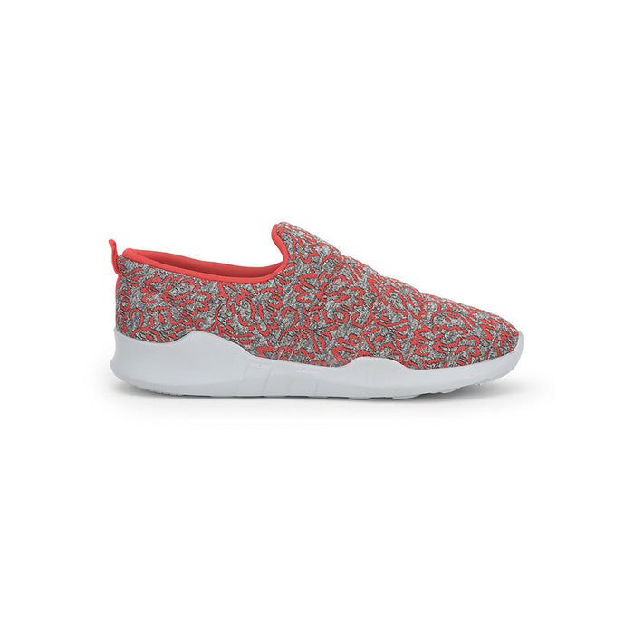 Force 1 Non Lacing Red Casual Slip on Shoes For Women AVILA-47 By Liberty