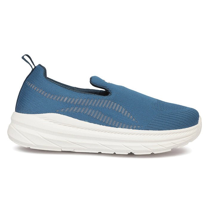 Force 10 Runstep E Teal Blue Sports Non Lacing Walking Shoes For Men By Liberty