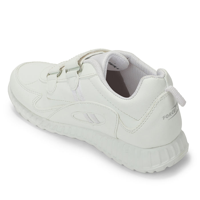Force 10 STUDENT2V White School Uniform shoes for Kids by Liberty