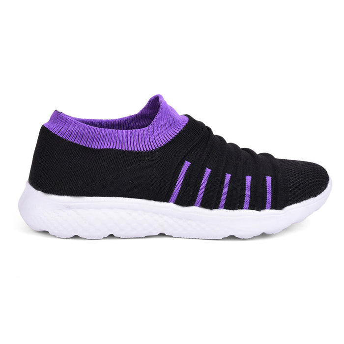 Force 1 Women Purple Sports Non Lacing Walking Shoes (BING  )