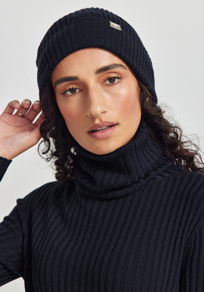 Forest Beanie - Deep Blue