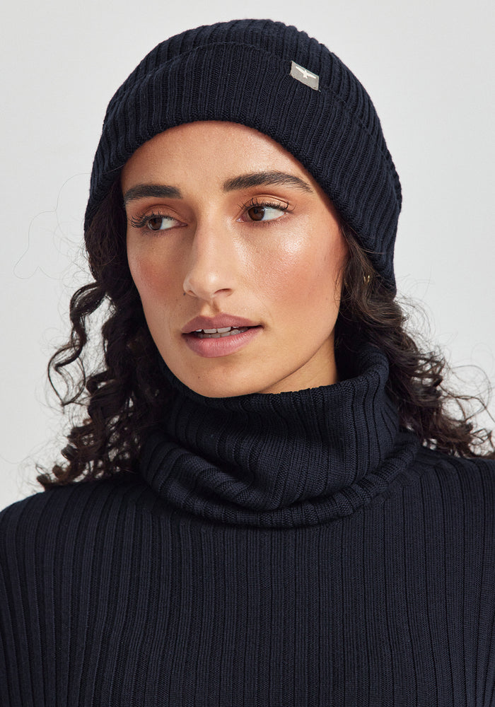 Forest Beanie - Deep Blue