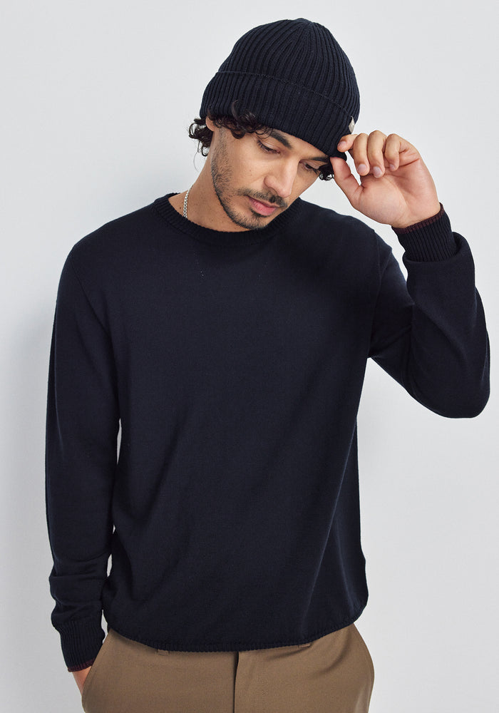 Forest Beanie - Deep Blue