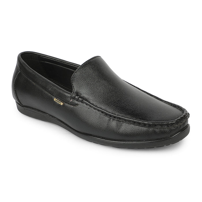 Fortune ALV-7 Black Formal Non Lacing Loafers for Men by Liberty