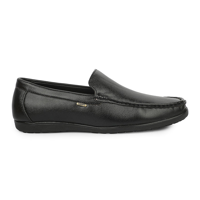 Fortune ALV-7 Black Formal Non Lacing Loafers for Men by Liberty