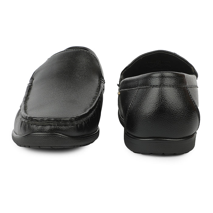 Fortune ALV-7 Black Formal Non Lacing Loafers for Men by Liberty