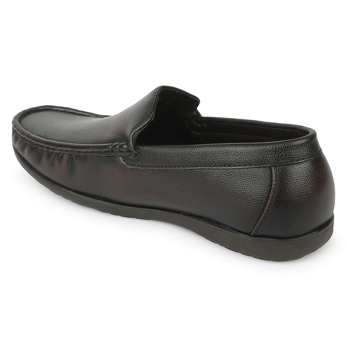 Fortune ALV-7 Brown Formal Non Lacing Loafers for Men by Liberty