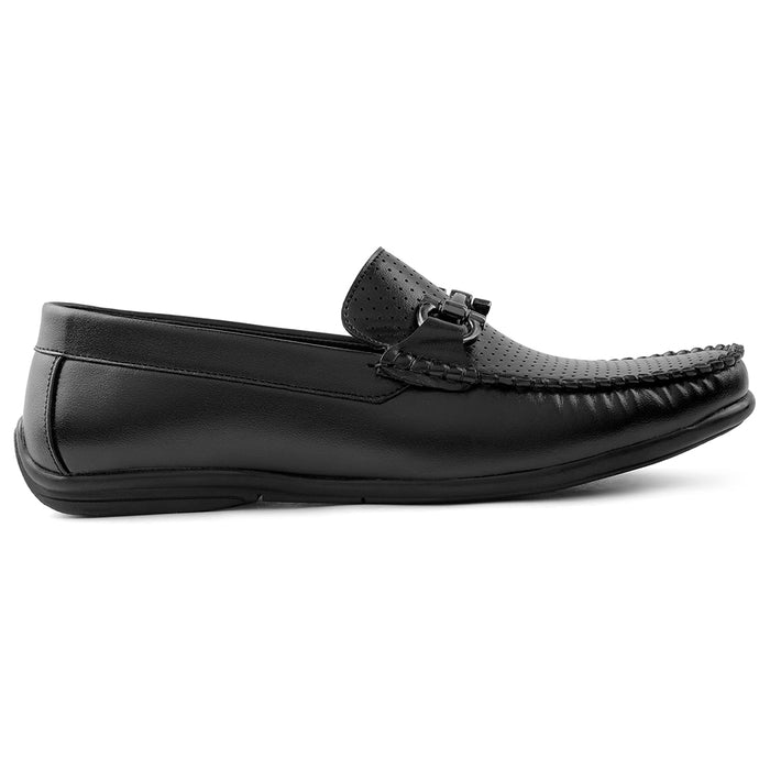 Fortune Black Casual Loafers For Men HML-10E