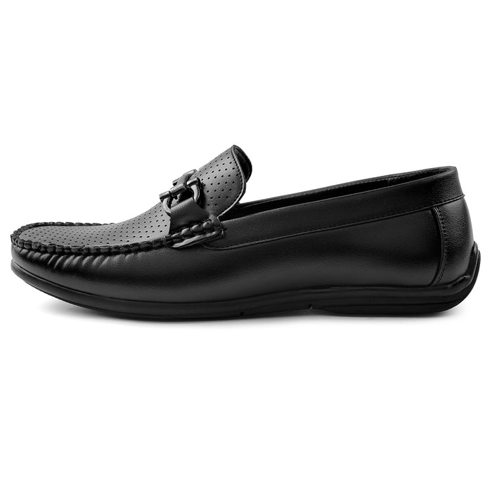 Fortune Black Casual Loafers For Men HML-10E