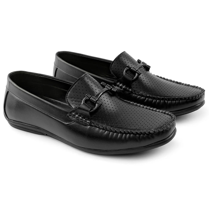 Fortune Black Casual Loafers For Men HML-10E