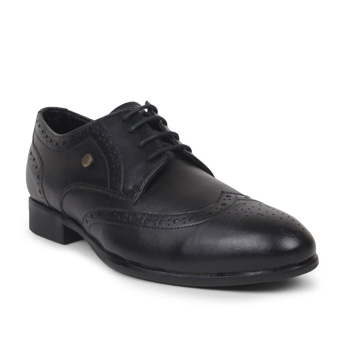 Fortune Black Lacing Formal Oxford Shoes For Men BELGIUM01E By Liberty