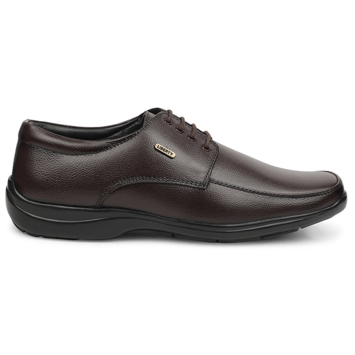 Fortune Brown Formal Lacing Derby Shoes For Men REL-1