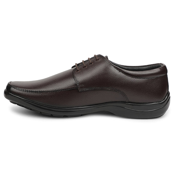 Fortune Brown Formal Lacing Derby Shoes For Men REL-1