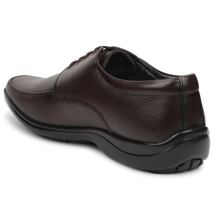 Fortune Brown Formal Lacing Derby Shoes For Men REL-1