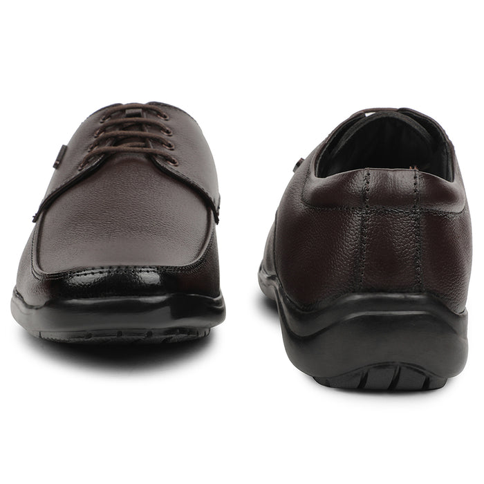 Fortune Brown Formal Lacing Derby Shoes For Men REL-1