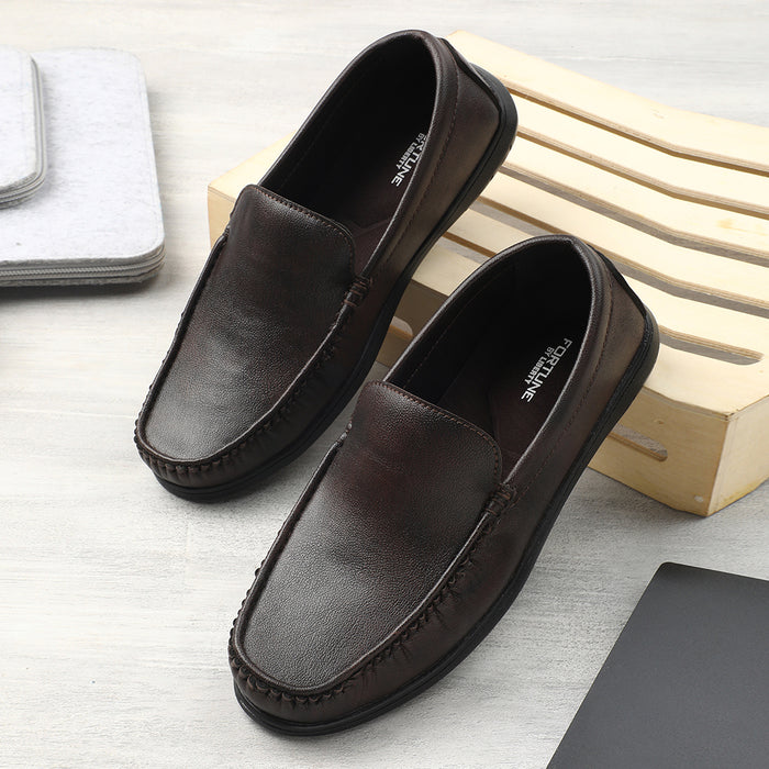 Fortune Brown Formal Loafers For Men CLASSIK-1E By Liberty