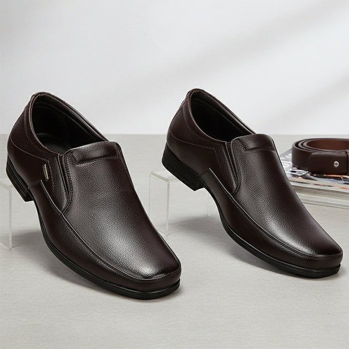 Fortune Brown Formal Non Lacing Moccasins For Men Hml 89E By Liberty
