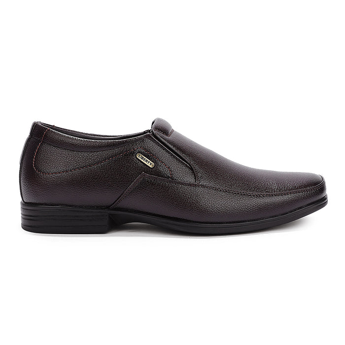 Fortune Brown Formal Non Lacing Moccasins For Men Hml 89E By Liberty
