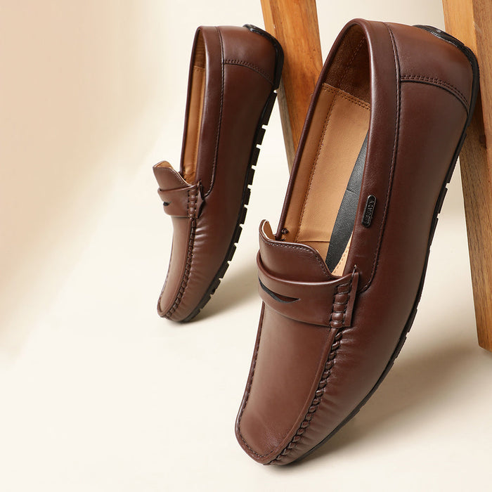 Fortune (Brown) Penny Loafer Shoes For Men Fdy-26 By Liberty