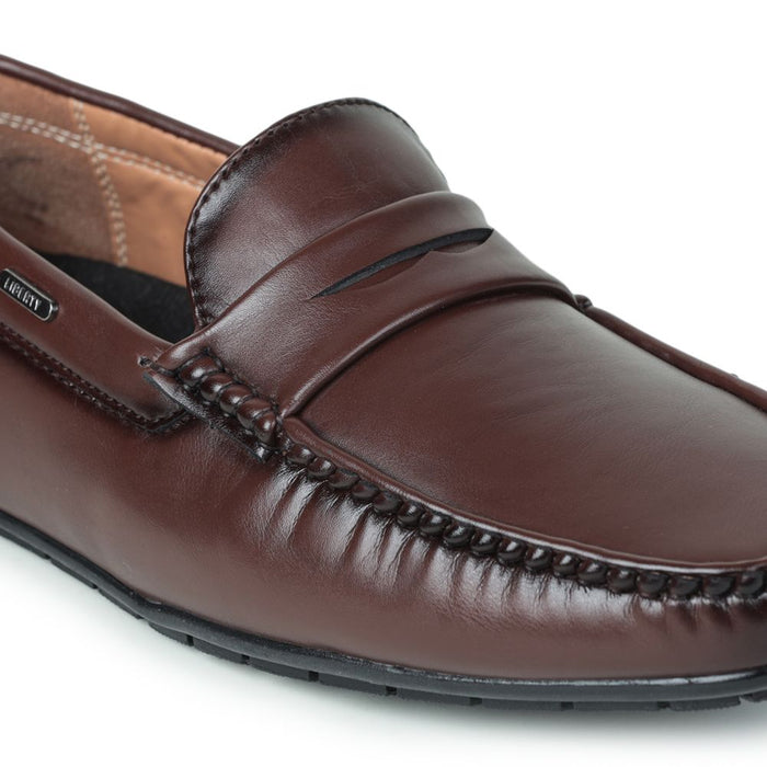 Fortune (Brown) Penny Loafer Shoes For Men Fdy-26 By Liberty