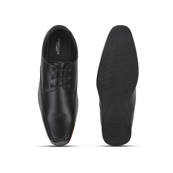 Fortune Formal Lacing Black Derby Shoes For Men FL-1 By Liberty