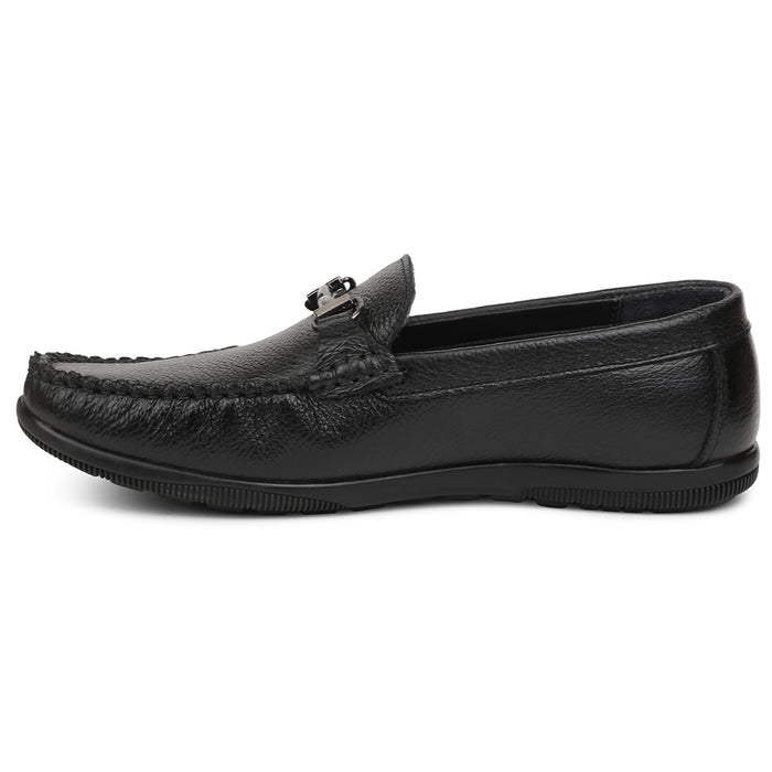 Fortune HIL-11 Black Casual Non Lacing Loafers for Men by Liberty
