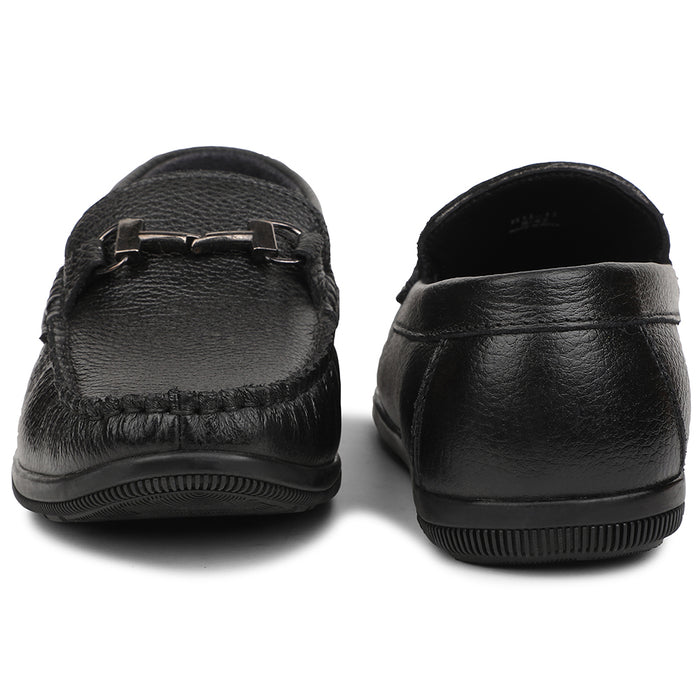 Fortune HIL-11 Black Casual Non Lacing Loafers for Men by Liberty