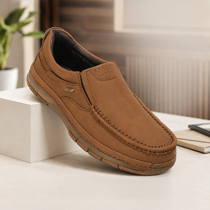 Fortune VLACT203 Camel Casual Non Lacing Loafer shoes for Men by Liberty