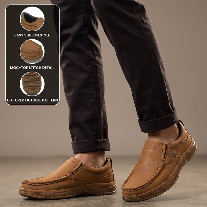 Fortune VLACT203 Camel Casual Non Lacing Loafer shoes for Men by Liberty