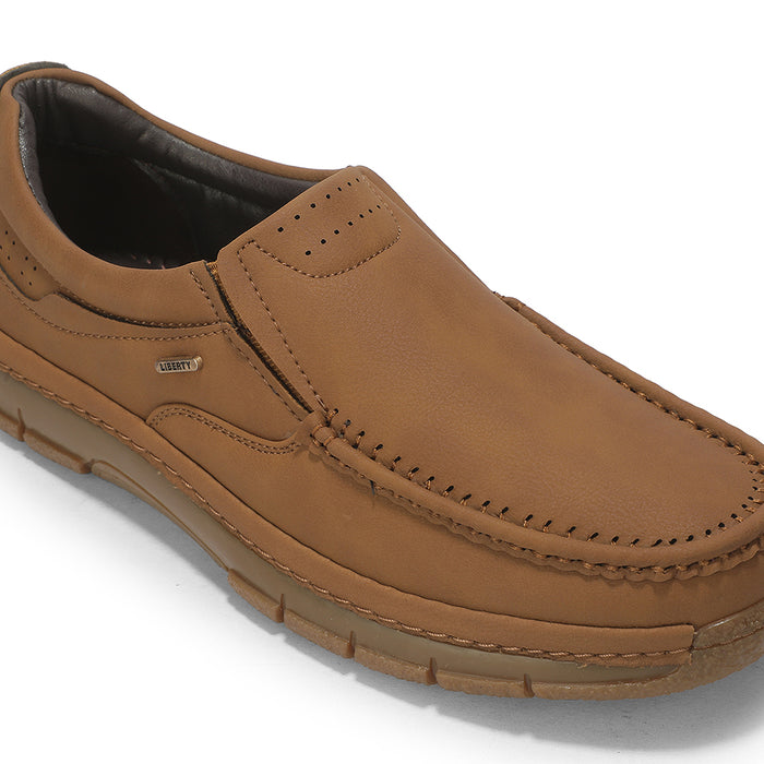 Fortune VLACT203 Camel Casual Non Lacing Loafer shoes for Men by Liberty