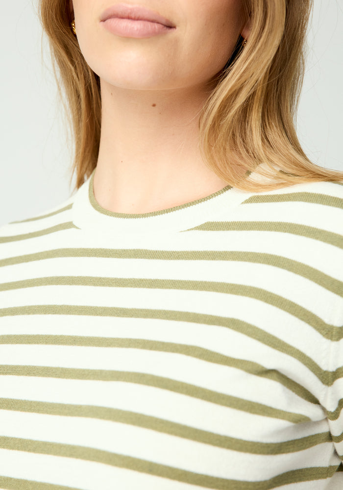 Fountain Sweater - White Linen/Eucalyptus