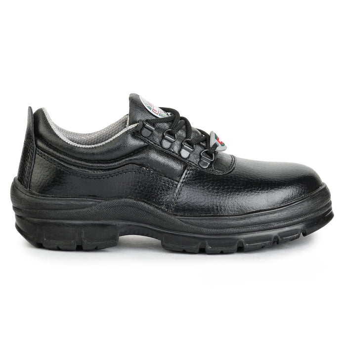 Freedom Black Lace Up Industrial Safety Shoes For Men ROUGHTER-S By Liberty