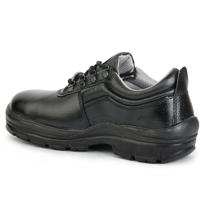 Freedom Black Lace Up Industrial Safety Shoes For Men ROUGHTER-S By Liberty