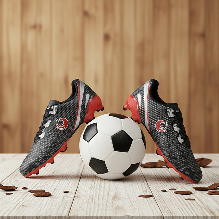 Freedom Black Sports Lacing Football Shoes For Men Joga By Liberty