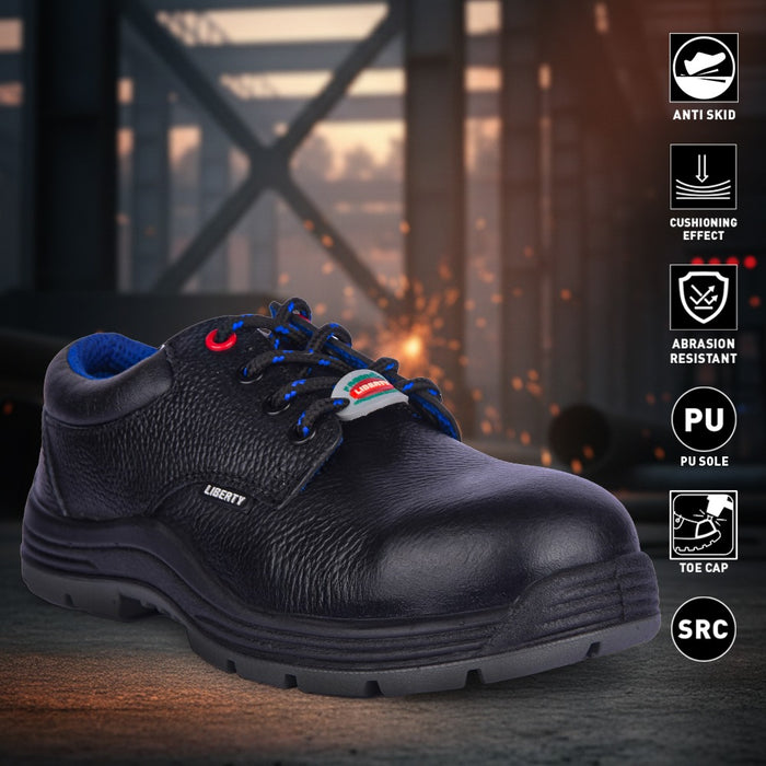 Freedom By Liberty Mens SURKSHA2CJ Black Safety Lacing Shoes