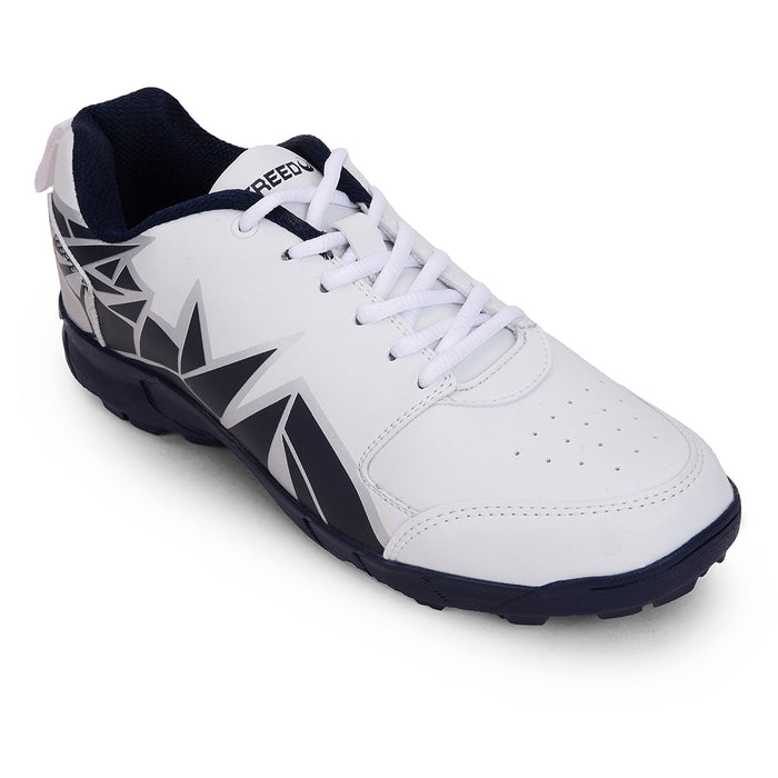 FREEDOM Navy Blue Sports Lace-Up Cricket Shoes For Men GOOGLY By Liberty