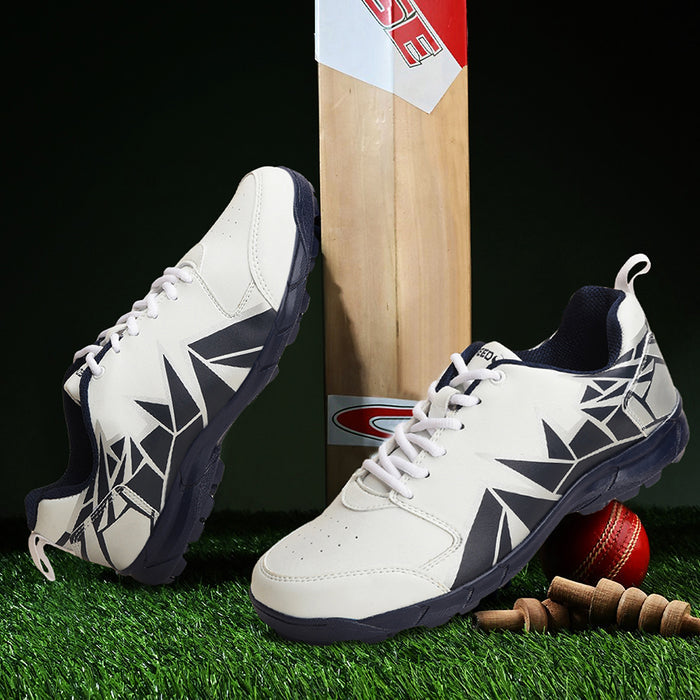 FREEDOM Navy Blue Sports Lace-Up Cricket Shoes For Men GOOGLY By Liberty