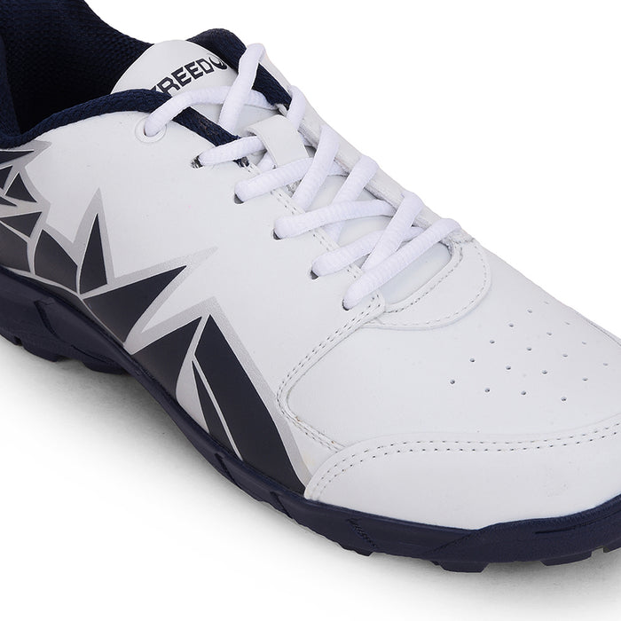 FREEDOM Navy Blue Sports Lace-Up Cricket Shoes For Men GOOGLY By Liberty