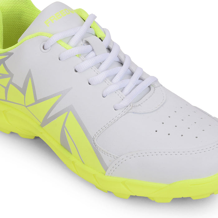 FREEDOM P. Green Sports Lace-Up Cricket Shoes For Men GOOGLY By Liberty