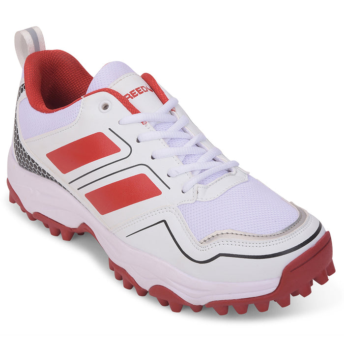 FREEDOM Red Sports Lace-Up Cricket Shoes For Men POWERPLAY By Liberty