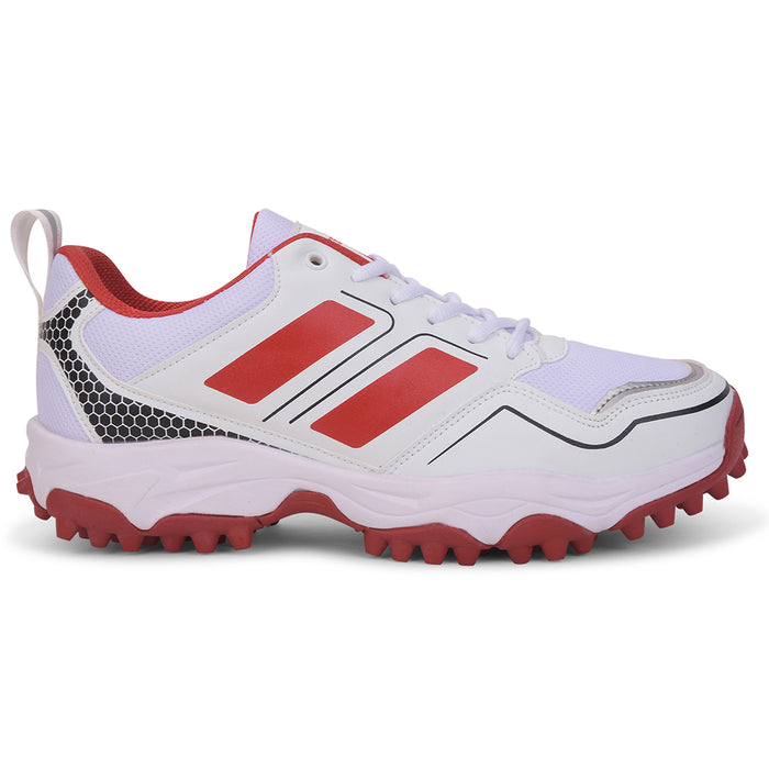 FREEDOM Red Sports Lace-Up Cricket Shoes For Men POWERPLAY By Liberty