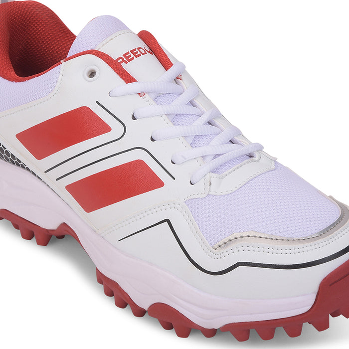 FREEDOM Red Sports Lace-Up Cricket Shoes For Men POWERPLAY By Liberty