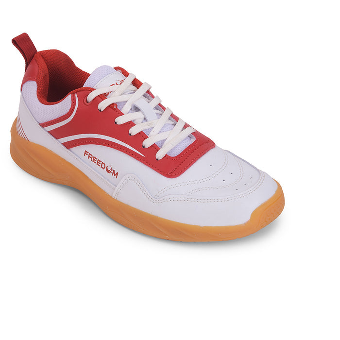 FREEDOM White Sports Non-Marking Paddle/Pickleball & Badminton Shoes For Men SHUSHA By Liberty