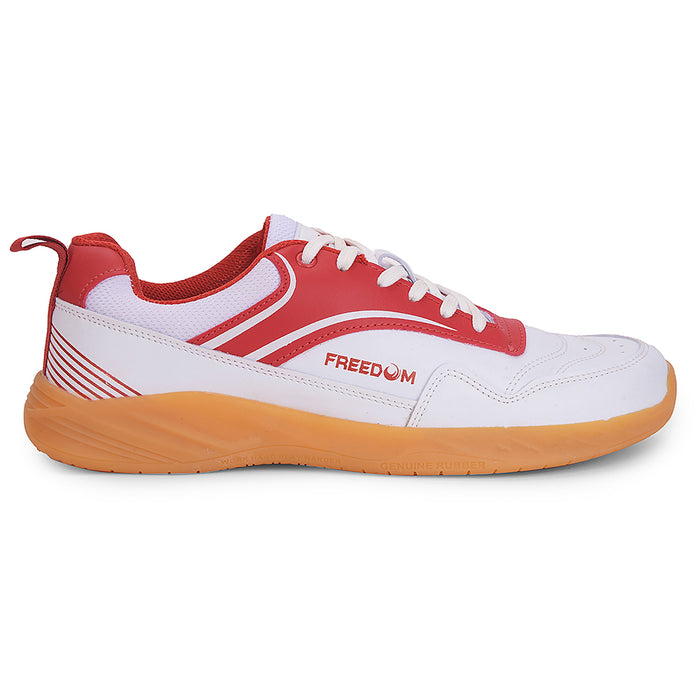 FREEDOM White Sports Non-Marking Paddle/Pickleball & Badminton Shoes For Men SHUSHA By Liberty